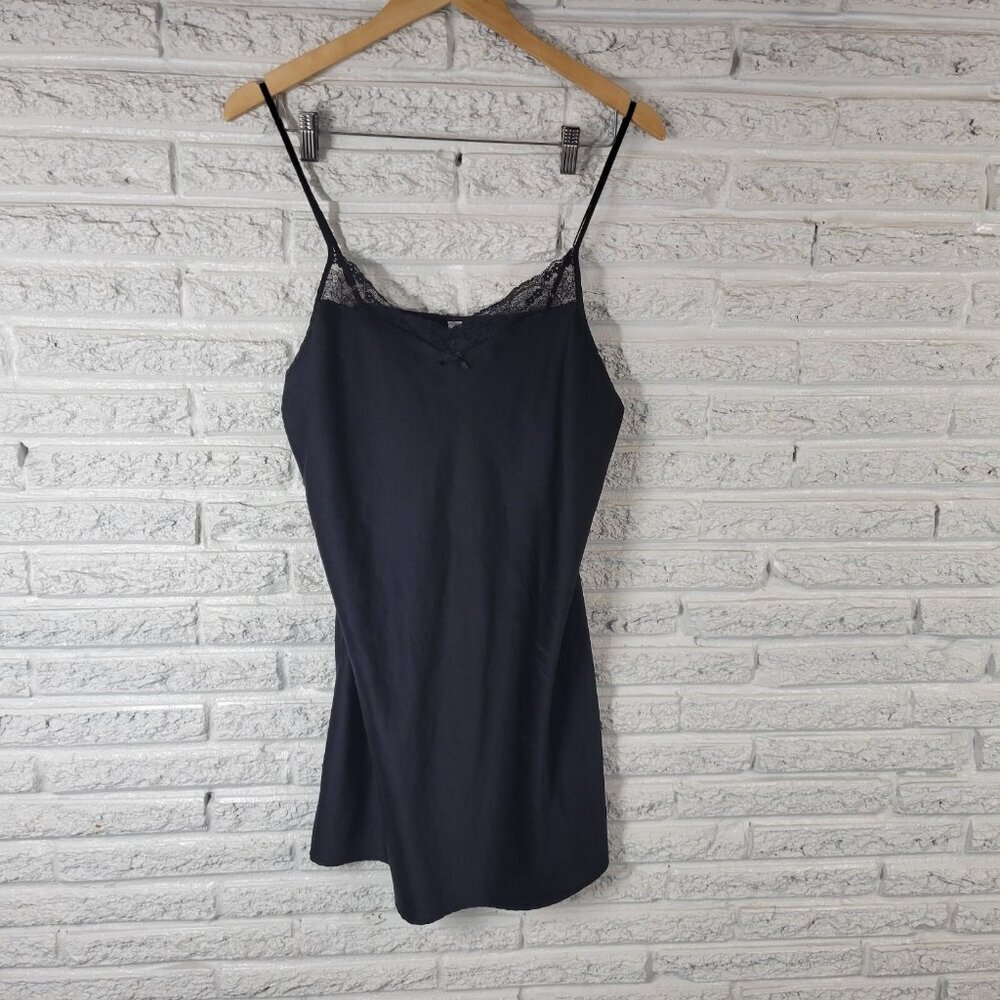 Gilligan & O'Malley Women's XL Full Slip Black Lace Trim Adjustable Strap BLA83E